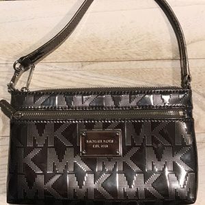 Michael Kors metallic wristlet/clutch